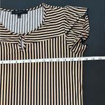 Atelier 29 Black and Tan Striped Ruffle Sleeve Blouse Size Small Photo 5
