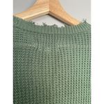 Pistola  Olga Distressed Olive Green Crewneck Waffle Knit Sweater Size X-Small XS Photo 6