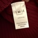 Pistola NWT - REVOLVE  - Camille V-Neck Shoulder Pad Sweater in MERLOT red - M Photo 8