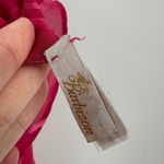 Vintage Barbizon Pink Striped Satin V Photo 7