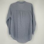 Free People Love Her Madly Tunic Top Blue White Check Textured Oversized Size S Photo 6