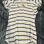 Chaser Striped Blue and White T-Shirt Photo 0