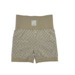 SD x WFA Beige Tan Cream Khaki Compression Style Athletic Shorts Small White Photo 4
