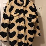 The Great New Bear coat Type Button Down Jacket Black Hearts on Camel -  for fall Photo 1