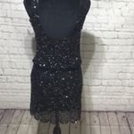 Sexy Sparkle Sequin Little Black Mini Dress Size 6 Photo 6