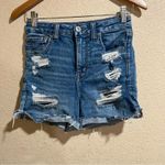 American Eagle  Outfitters AEO curvy distressed hi-rise shortie shorts 2 Photo 4