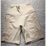 Aerie Bike Shorts Womens Small Pink Mesh Pockets High Waist Athleisure Gym Photo 0