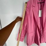 WAYF  Stretch Bubblegum Pink 1 Button Blazer‎ Jacket Size M Photo 12