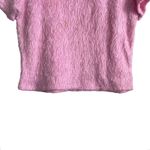 ZARA  Women Cropped Top L Pink Crew Neck Faux Fur Fuzzy School‎ Girl Festival Y2K Photo 4