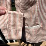 Michael Stars  Women’s Striped 3/4 Sleeve Linen Blazer w Pockets Size M Photo 3