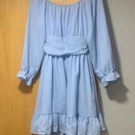 Zaful light blue open back dress Photo 1