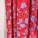 Free People  Red Blue Floral Tiered Maxi Skirt Boho Women’s M Festival Beachy Photo 11
