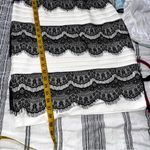 Sangria Petite Black Cream Sheath Knee Length Dress Lace Tiered Flapper Gatsby Size 10P Photo 9