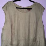 Jessica London Size 20 Midi Shift Dress Linen Blend Tan Photo 1