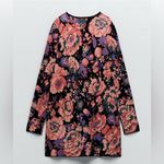 ZARA  Floral Knit Dress /Sweater Size M Photo 3