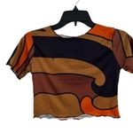 Daisy Street Patterned Crop Top Size 6 New Photo 1