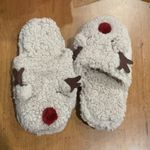 Reindeer Slippers Brown Unisex Brand New Without Tags Never Worn Tan Size 7.5 Photo 0