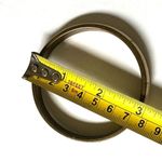 Brass mother of pearl vintage bangle bracelet Photo 3