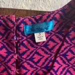 Buttons Tribal print dress, hot pink & navy, fit & flare Photo 5