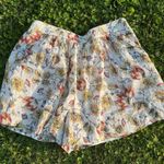 Mango Women's Floral Print High Waist Shorts Sz 6 Lightweight Summer Casual Flow Photo 1