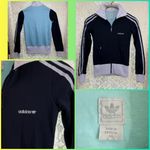 Adidas Vintage  originals Navy turquoise White track Jacket XS Photo 1
