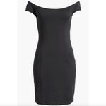 Open Edit New Off The Shoulder Short Sleeve Sheath Dress Black Size Small Photo 1