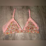 Aerie American Eagle Outfitters Floral Pink Lace Bralette Photo 6