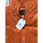 7 For All Mankind  XS‎ Corduroy Puffer Jacket Crop Full Zip High Neck Rust Orange Photo 5