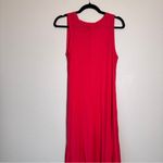 ZARA  Red Sleeveless High Low Ruffled Midi Dress Womens S Casual Holidays Stretch Photo 2