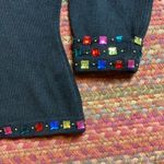 VINTAGE JEWELED BLACK KNIT CARDIGAN Photo 4