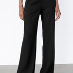 ZARA textured soft high waisted straight leg pants Photo 0