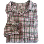Woolrich  Womens Size Medium Flannel Shirt Pink & Green Plaid w/Pockets Photo 4