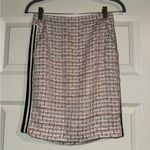 Anthropologie  pink tweed skirt suit set size 0 Photo 4