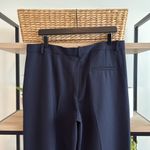 ZARA NWT High-Rise Navy Twill Wide Leg Woven Career Dress Pant Trouser, XL Photo 6