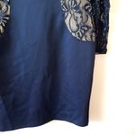 Enfocus Studio Navy & Tan Inset Lace Bodycon Mini Dress Photo 6