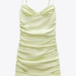 ZARA Satin Effect Ruched Drapped Mini Dress Photo 1