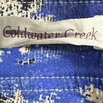 Coldwater Creek  Blue Graphic Print 3/4 Sleeve Jacket Blazer Sz L Photo 1