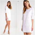 J.Crew  Anelloni White Sheath Dress Bell Sleeves Crew Neck Size 6 Photo 1