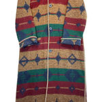 Woolrich Vtg Aztec Duster Coat Reversible Southwestern Blanket Long Cardigan M Photo 0