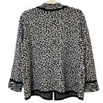 Chico's  Women Black White Open Front Cheetah‎ Print Cardigan Sweater Size 2 Photo 7