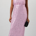 Mac Duggal  26694 Sequined Ruched One Shoulder Gown‎ in Lilac Size 16 Photo 0