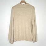 Boden Lara Frill Henley 100% Merino Wool Sweater 16/18 XL Beige Tan Knit Cottage Photo 3