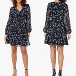 Karl Lagerfeld Paris Long Sleeve Floral Ruffle Hem Tiered Mini Dress - Sz 4 Photo 2