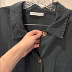 Bryn Walker  Long Sleeve Button Up Jacket Size L Black Tencel Pockets Lagenlook Photo 3