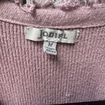 JODIFL Women’s  Rose Pink Fringe Open‎ Front Cardigan Size Medium Photo 6