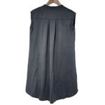 Eileen Fisher  Knit Mandarin Collar Dress Size XSMALL Black Oversized Loose Photo 2