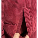 Old Navy  Women's Oversize Puffer Wine Corduroy Padded Jacket Pockets Zip Large‎ Photo 4