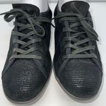Revere Lyon Snakeskin Embossed Shimmery Sneaker Black Size 8 Photo 1