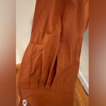 Farinaz Taghavi Ultra Dusty Orange Dressy Button Down Shirt Italian Fabric Sz 14 Photo 5