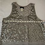 Deb Gray Sequin Crop Tank Top Size L Photo 4